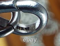 Antique English Sterling Silver Ladies Pocket Watch Albert Neck Chain 31 1939