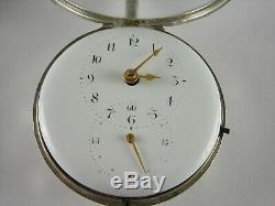 Antique English verge fusee Doctor's pocket watch. Sterling silver, all original
