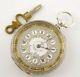 Antique Fancy 1800s Peck London Swiss Hallmarked Silver Applied Gold Dial Layby