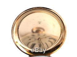 Antique Favre Freres Swiss a 14K Solid Gold Pocket Watch. Marked Brequet 50 mm