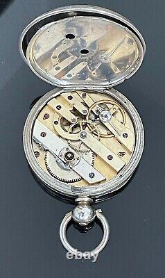 Antique Fenn & Son Greenwich Solid Silver Pocket Watch c. 1880