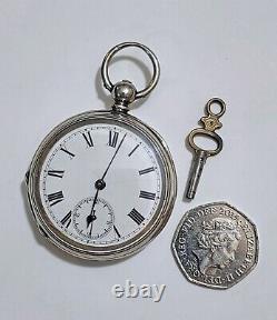 Antique Fine Silver Mens Pocket Watch Fully Working & Keeping Time