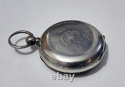 Antique Fine Silver Mens Pocket Watch Fully Working & Keeping Time