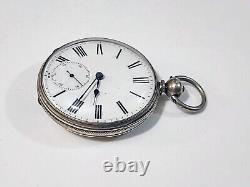 Antique Fine Silver Pocket Watch. Fully working & Keeping good time