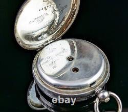 Antique Fine silver pocket watch, Fob watch, Swiss made