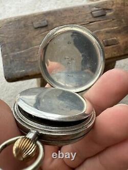 Antique Fine sterling silver pocket watch