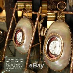 Antique French Mother of Pearl Pocket Watch or Pendant Display, Palais Royal