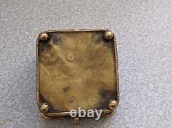 Antique French Ormolu / Brass Pocket Watch Casket Display Stand Needs Tlc