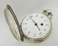 Antique French Solid Silver Quarter Repeater Pocket Watch Spare Only