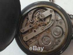 Antique French Triple Calendar Moonphase Goliath pocket watch, working