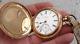 Antique Full Hunter Waltham Pocket Watch Spares Or Repair. Jewels In Chatons