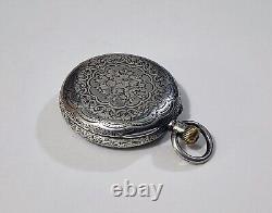 Antique & Fully Working Sterling Silver Top-Wind Pocket Watch. H/m London 1886
