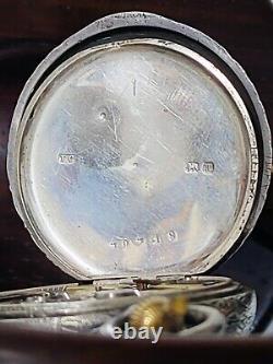 Antique & Fully Working Sterling Silver Top-Wind Pocket Watch. H/m London 1886