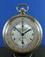 Antique Girard Perregaux Chronograph Gold Plated 50mm Pocket Watch