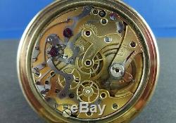 Antique GIRARD PERREGAUX Chronograph Gold Plated 50mm Pocket Watch