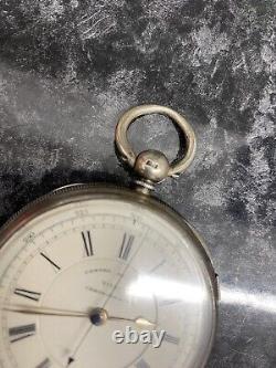 Antique G. Aaronson Centre seconds pocket watch Fusee 1885 Spares/ Repair 164g