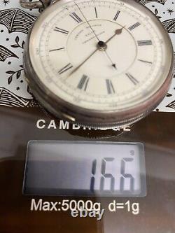 Antique G. Aaronson Centre seconds pocket watch Fusee 1885 Spares/ Repair 164g