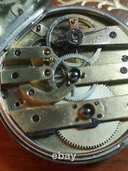 Antique Gentleman's Silver Half Hunter French Pocket Watch