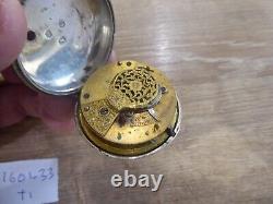 Antique Gents Silver Fusee Verge Pocket Watch C1874