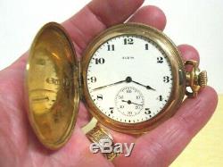 Antique Gold Elgin Pocket Watch Working