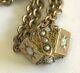 Antique Gold Filled Pocket Watch Chain 25 Slide With Opals And Pearls