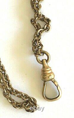 Antique Gold Filled Pocket Watch Chain 25 Slide with Opals and Pearls