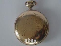 Antique Gold Filled Waltham 17j Ps Bartlett Pocket Watch, 24hr Dial, Large 18s