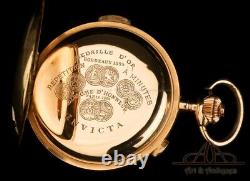 Antique Gold Invicta Pocket Watch. Minute Repeater. Chronograph. Circa 1900