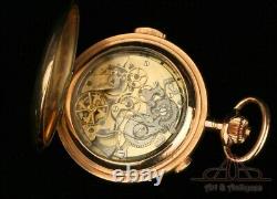 Antique Gold Invicta Pocket Watch. Minute Repeater. Chronograph. Circa 1900