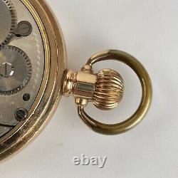 Antique Gold Plated Open Face Pocket Watch 5cm Working