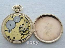 Antique H. Samuel 16s Gold Plated Pocket Watch SPARES/REPAIR Rare