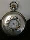 Antique Half Hunter Solid Silver Pocket Watch Vgc Working Need Attention