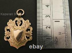 Antique Hallmarked 9ct Rose Gold Pocket Watch Albert Chain Medal Fob 1912