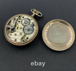Antique Hallmarked Silver Gilt Enamel Fob Watch Pendant Continental European