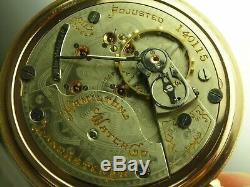Antique Hamilton 18s, 938 17 jewel Rail Road pocket watch. Gold filled made 1900