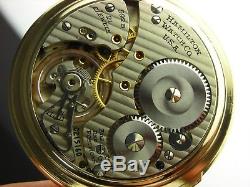 Antique Hamilton 992B 16s Rail Road pocket watch. Gold filled. 21 jewels. 1948
