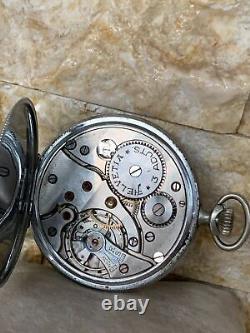 Antique Helvetia Extra Ancre Pocket Watch 15 Rubis 3 Adjust Military 50mm Rare