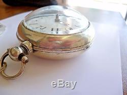 Antique Hem & Baker of Boughton Sterling Silver pair fusee pocket watch c. 1845