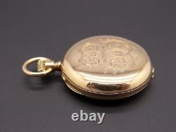 Antique Henry Capt Geneve 18k Yellow Gold Hunting Case Pocket Watch 38235