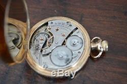 Antique Hunter Waltham Pocket Watch Keystone 20 Year Gold Case 16s Works 15j