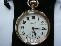 Antique Illinois central pocket watch 17jewels just serviced gold filled case