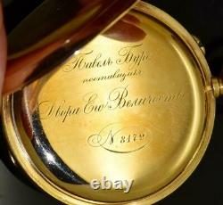 Antique Imperial Russian Pavel Buhre 14k Gold Enamel Pocket Watch Award by Tsar