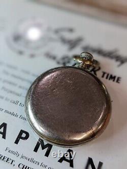Antique Ingersoll Triumph 1920's Radium Dial GB Sub Dial Pocket Watch Working