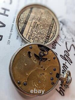 Antique Ingersoll Triumph 1920's Radium Dial GB Sub Dial Pocket Watch Working