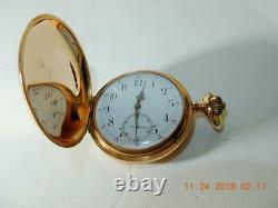 Antique International Watch Co 14K Gold Pocket watch 212241 Sz. 19 Caliper 53 HC
