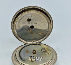 Antique J. G. Graves Sheffield Solid Silver Lever Pocket Watch 54 Mm. /i004