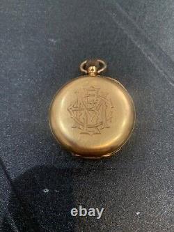 Antique J W Benson Half Hunter 18k 18ct Gold Pocket Watch Rare Collectible Item
