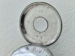 Antique J. W. Benson Half Hunter 935 Solid Silver Pocket Watch SPARES/REPAIR 159