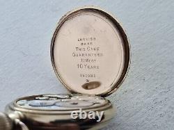 Antique James Walker Gold Plated Pocket Watch Original Box FOR REPAIR 109