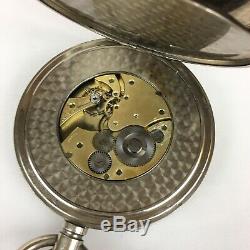 Antique Jumbo Goliath Pocket Watch 8 Day 10cm Diameter Not Working